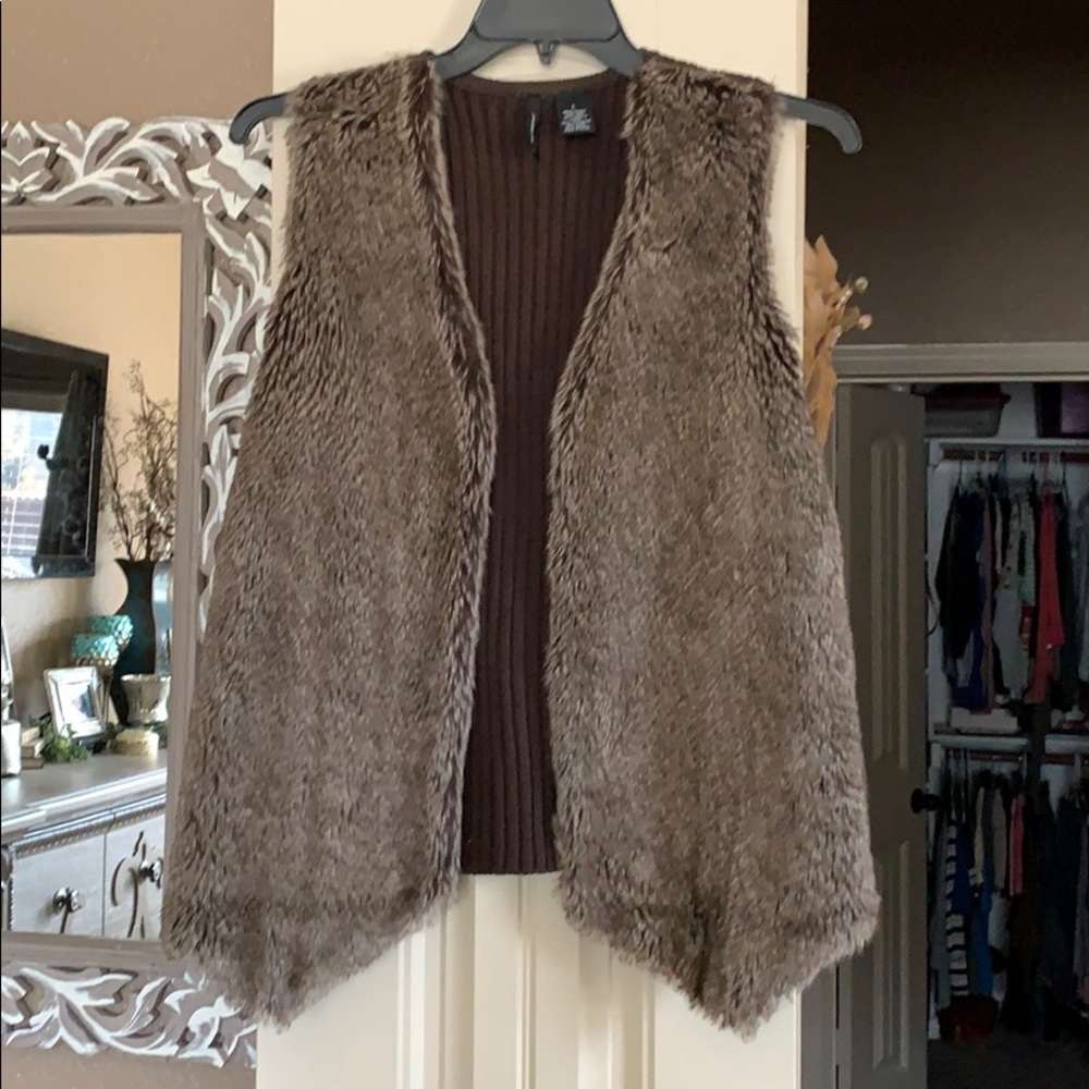 Faux fur vest